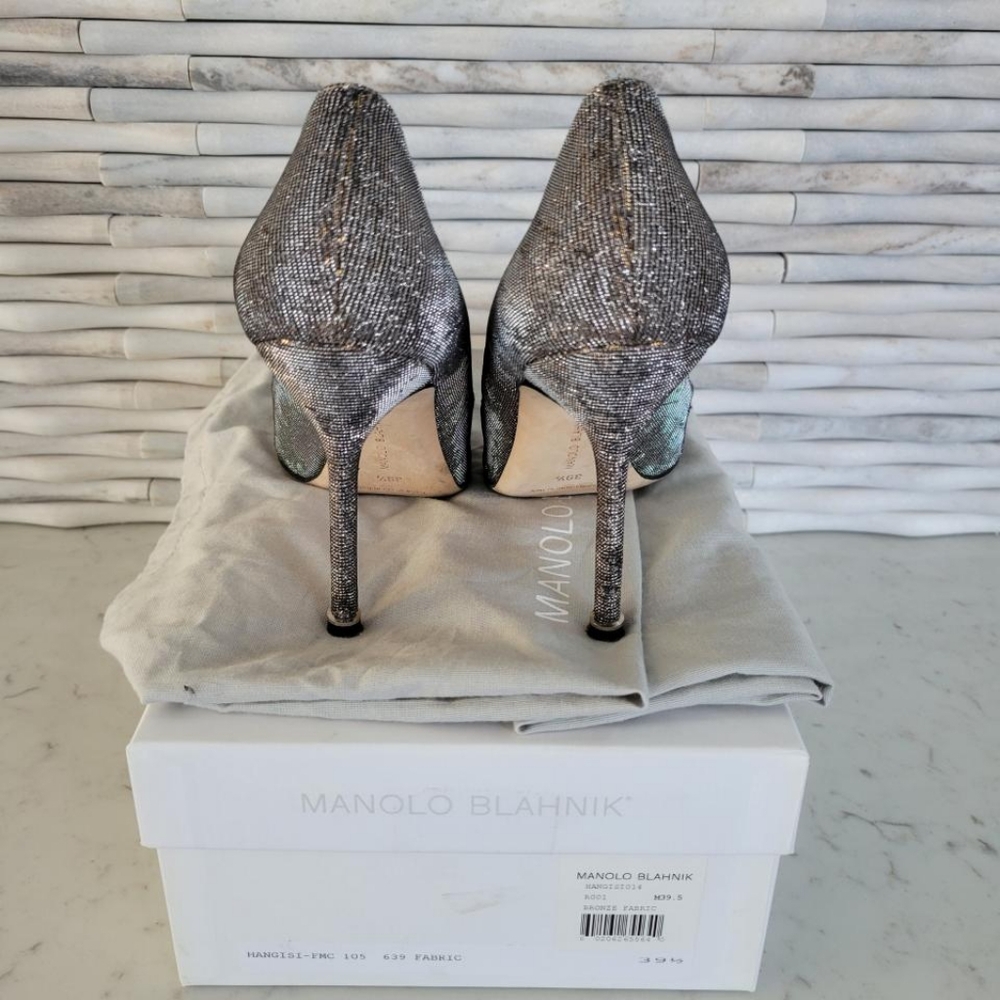 Manolo Blahnik Hangisi Jeweled Heels - Picture 9 of 10